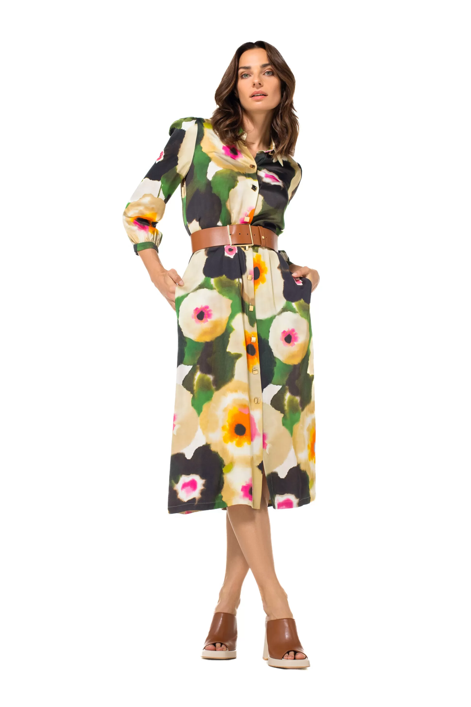 113769__robe_chemise_fluide_2.webp Caroline Biss 1137-69 / Robe Chemise Fluide*Femmes Robes