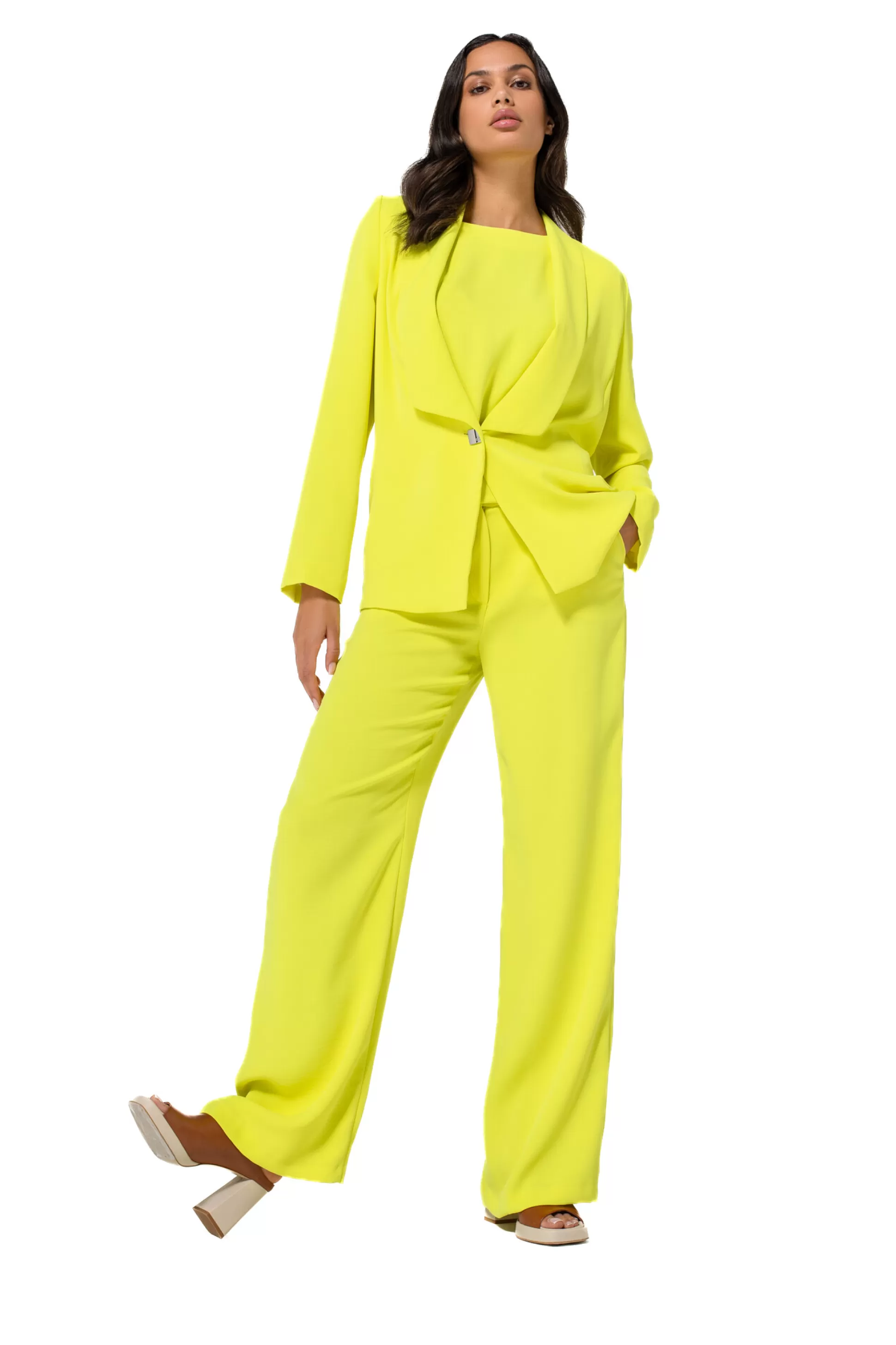 Caroline Biss 1521-80 / Pantalon Fluide City Look, Jambe Droite, Taille Normale*Femmes Pantalon