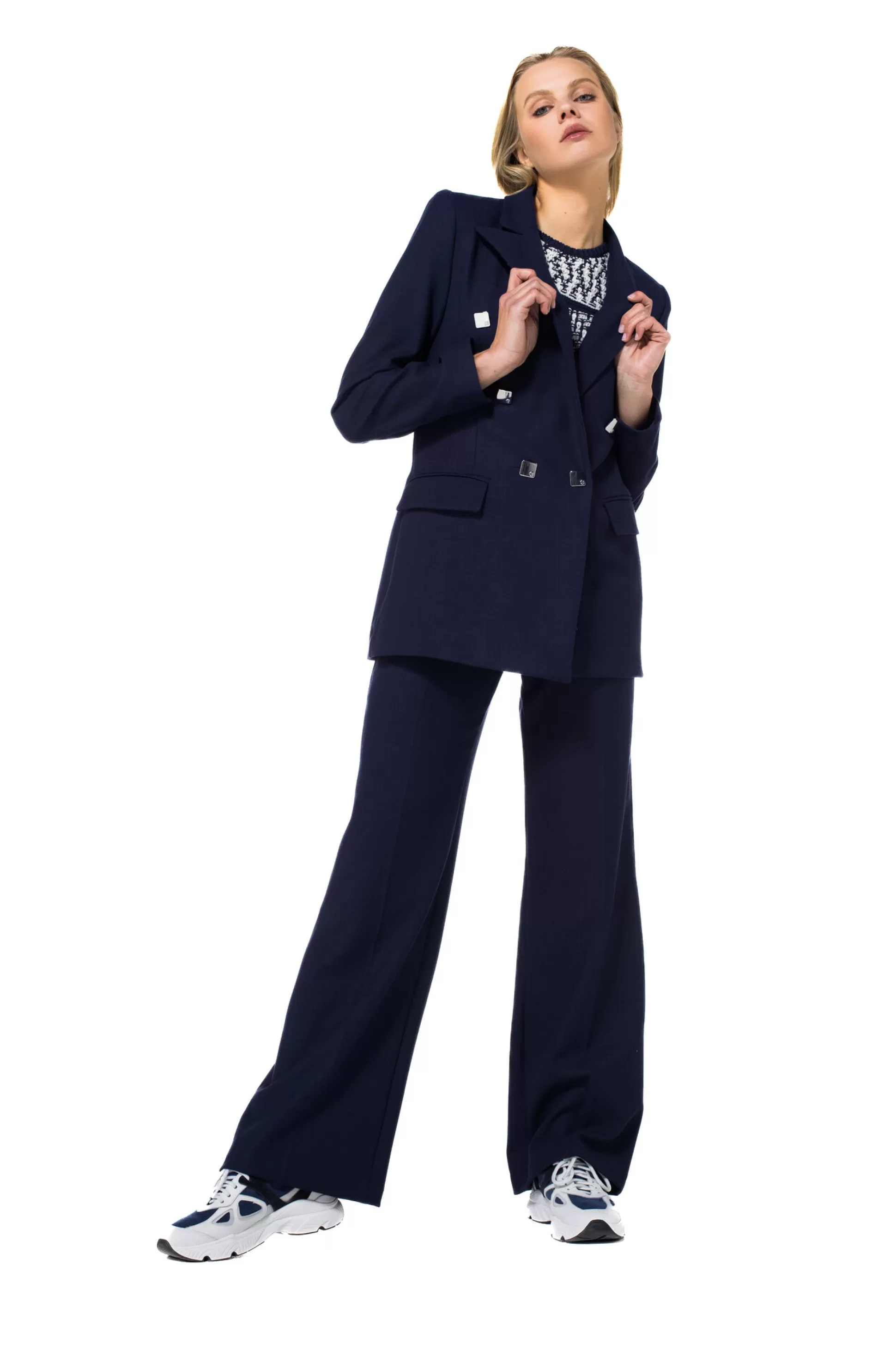 Caroline Biss 1523-21 / Pantalon City Look Confortable, Jambe Droite, Taille Normale*Femmes Pantalon