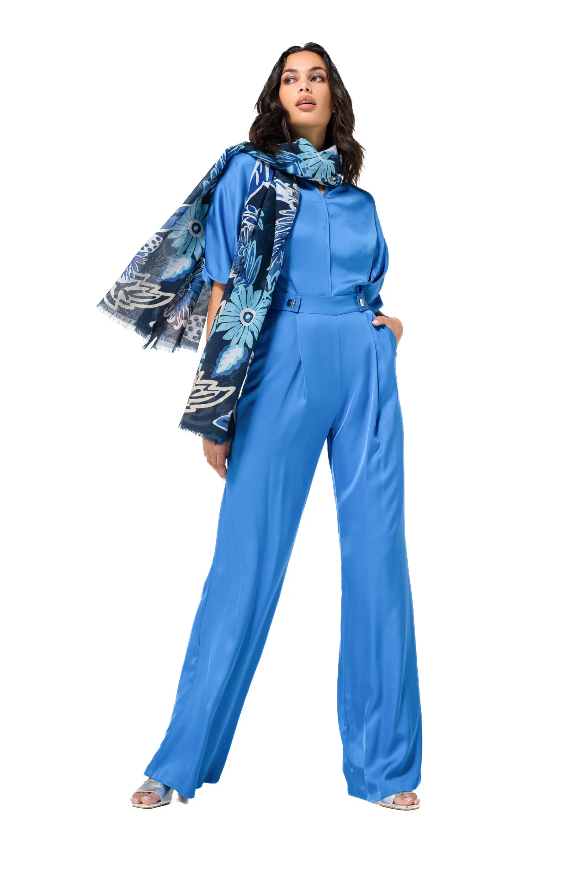 Caroline Biss 1527-27 / Pantalon Habille Fluide, Jambe Droite, Taille Moyenne*Femmes Pantalon