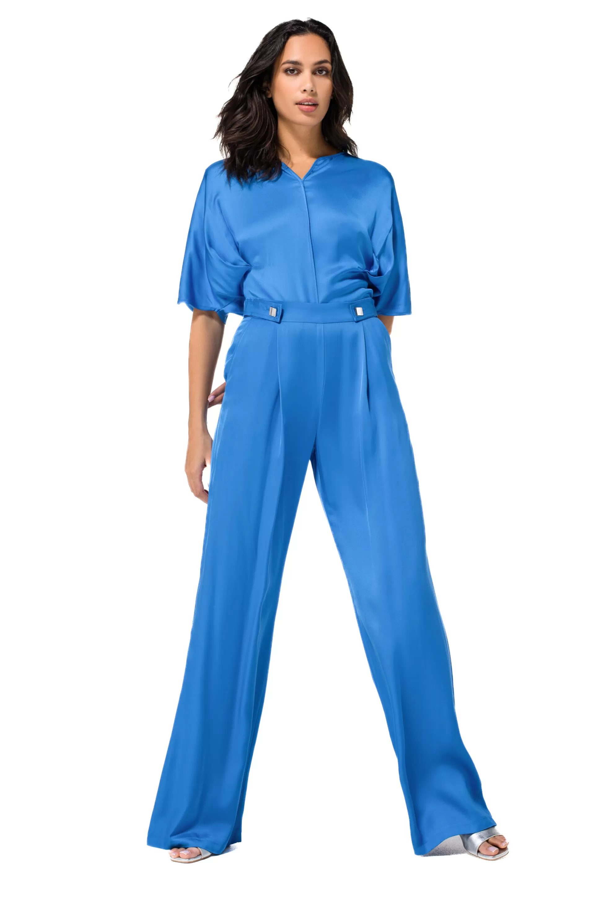 Caroline Biss 1527-27 / Pantalon Habille Fluide, Jambe Droite, Taille Moyenne*Femmes Pantalon