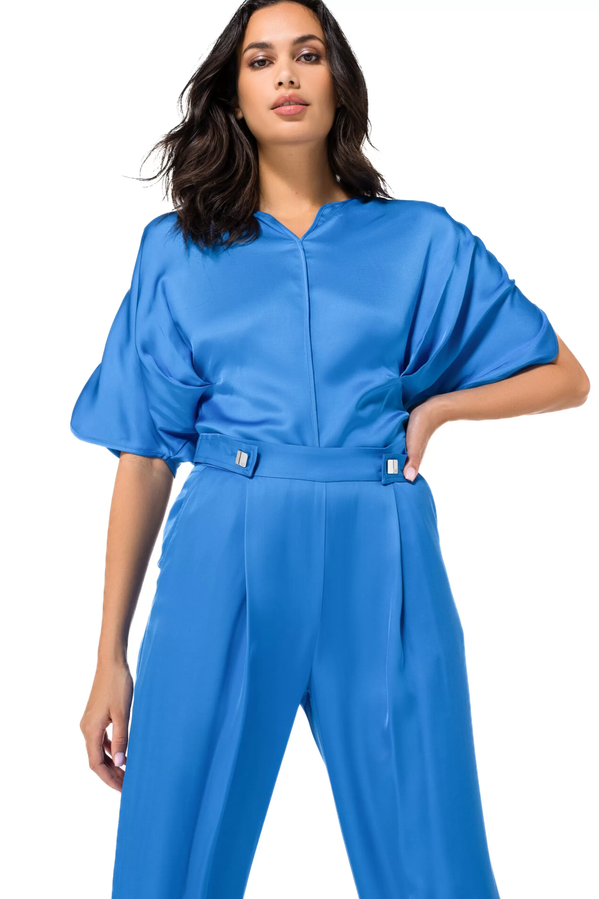 Caroline Biss 1527-27 / Pantalon Habille Fluide, Jambe Droite, Taille Moyenne*Femmes Pantalon