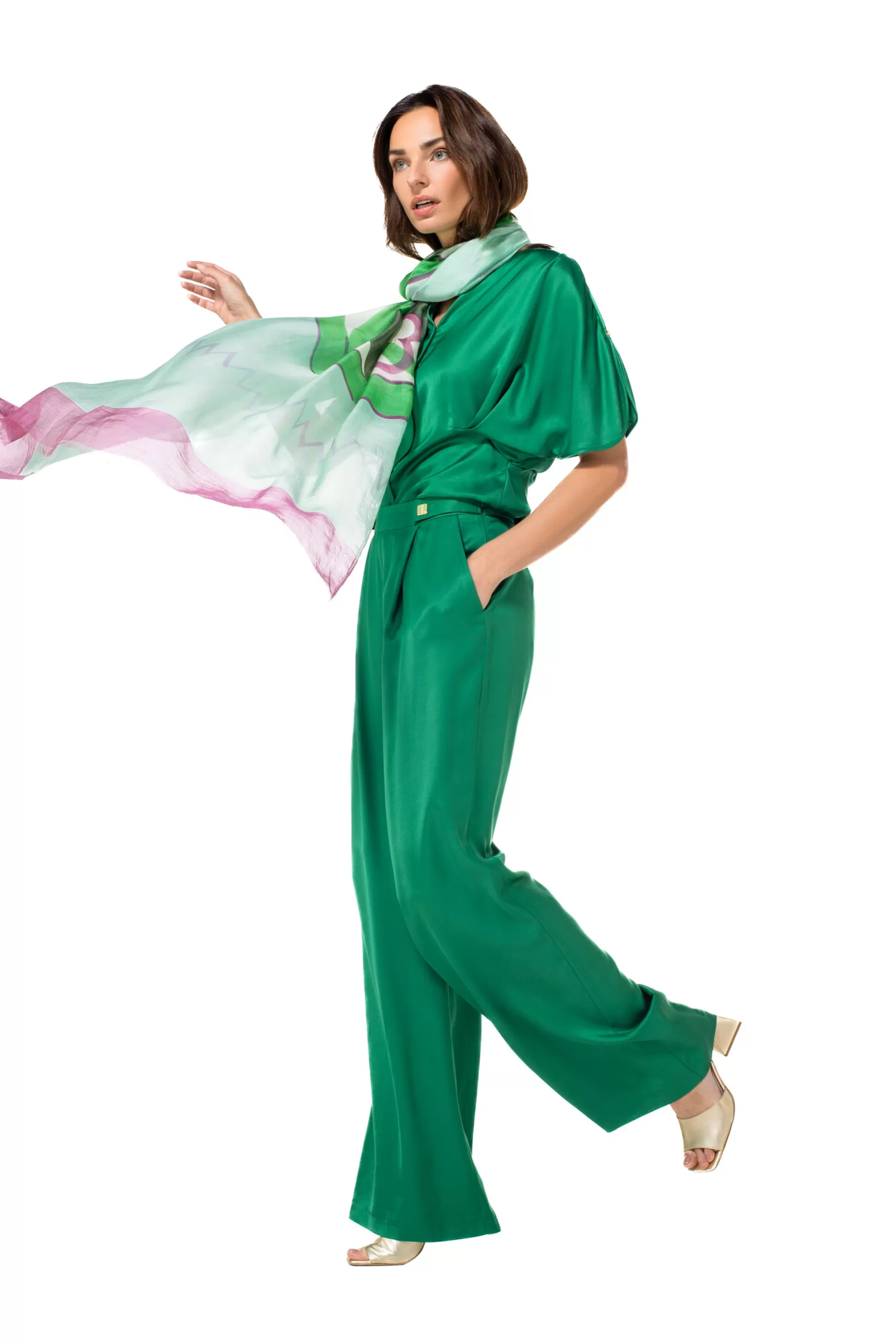 Caroline Biss 1527-62 / Pantalon Habille Fluide, Jambe Droite, Taille Moyenne*Femmes Pantalon