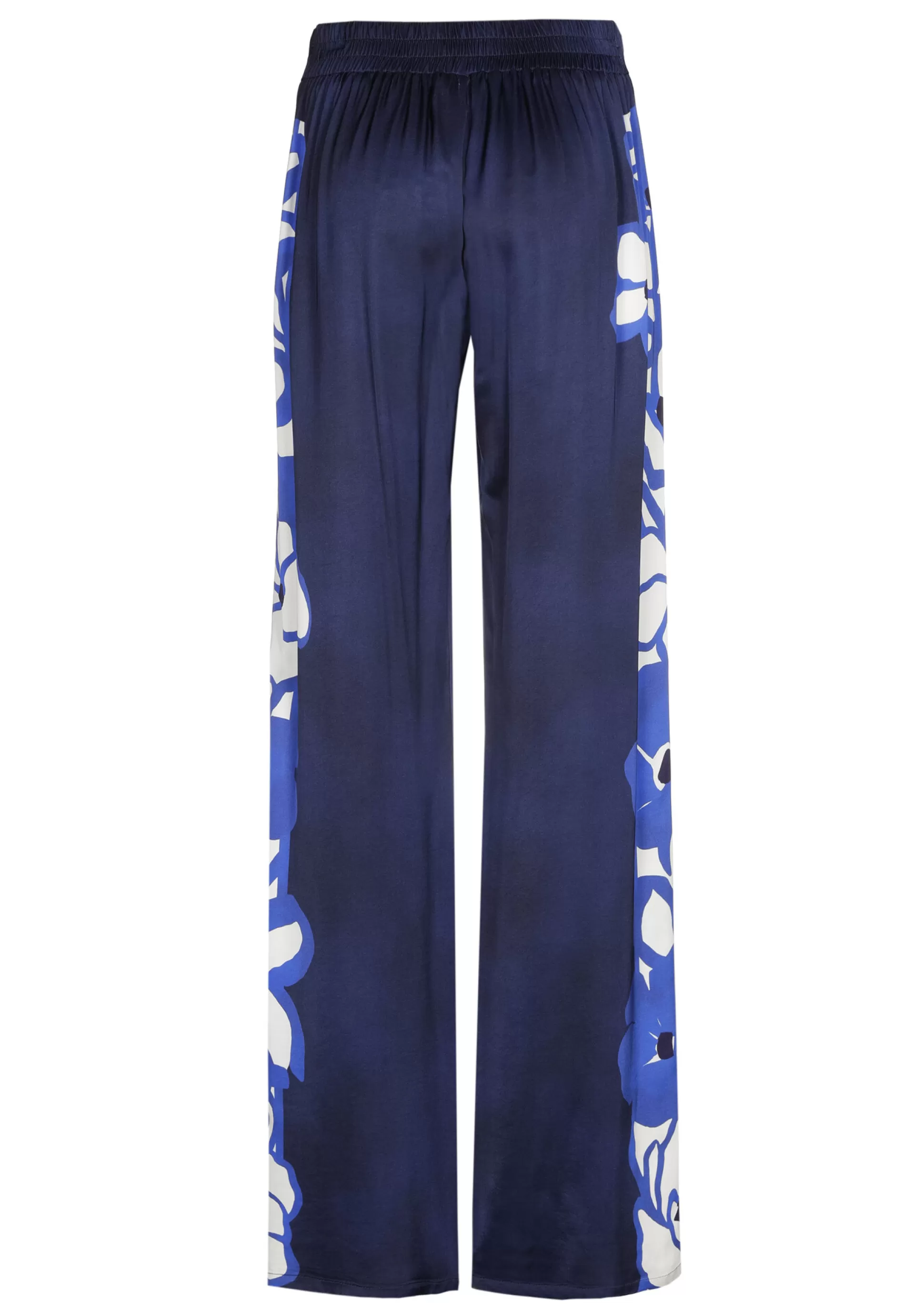 Caroline Biss 1552-29 / Pantalon Fluide Brillant, Jambe Droite, Taille Normale*Femmes Pantalon