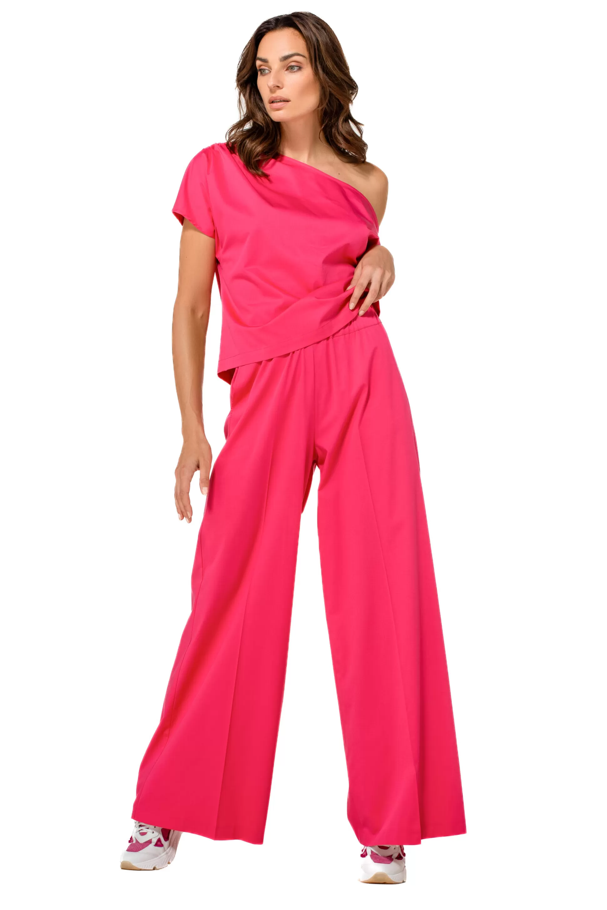 Caroline Biss 1569-74 / Pantalon Large Confortable En Coton, Taille Normale*Femmes Pantalon