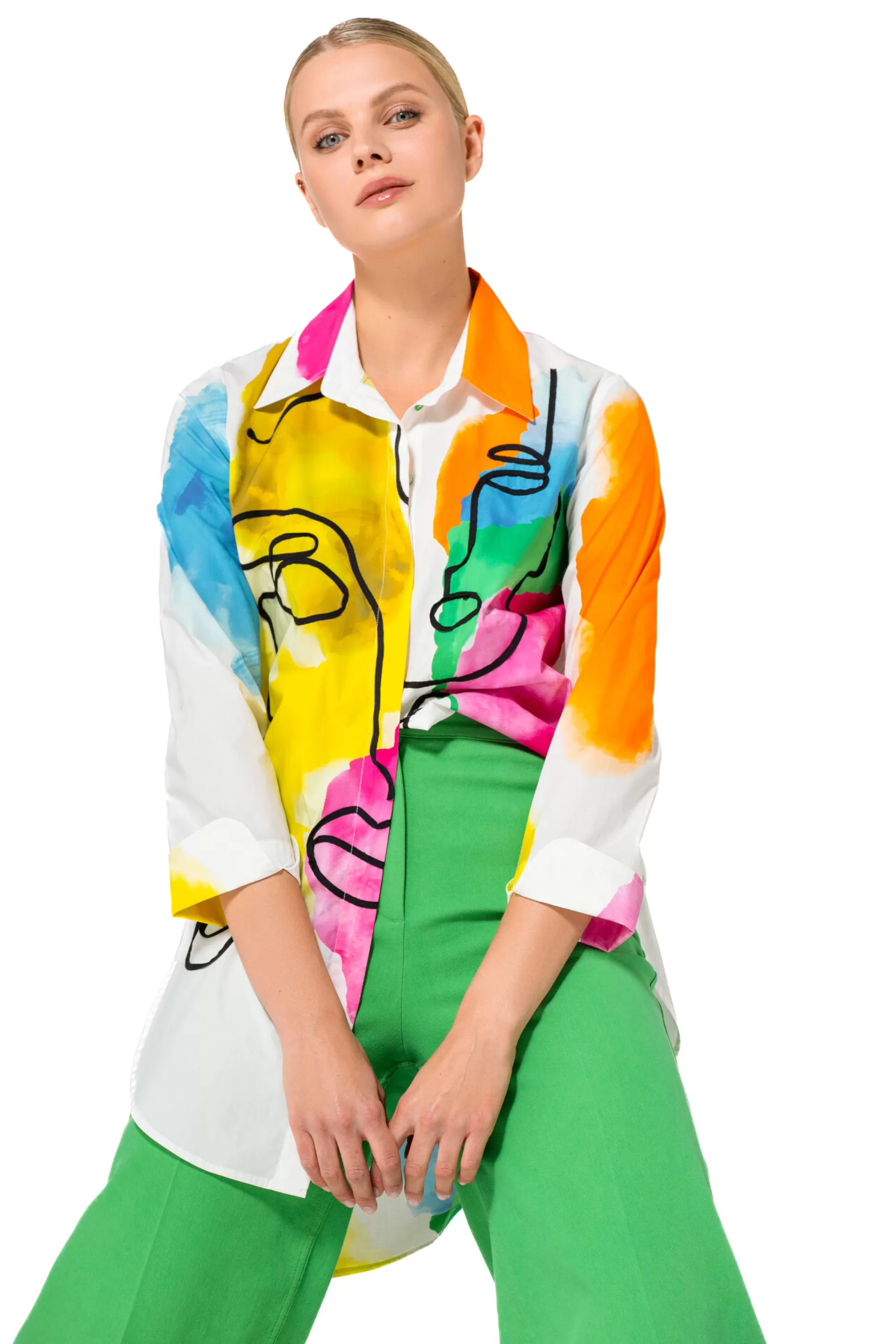 Caroline Biss 1609-79 / Chemise Longue Ete Coloree En Coton*Femmes Hauts