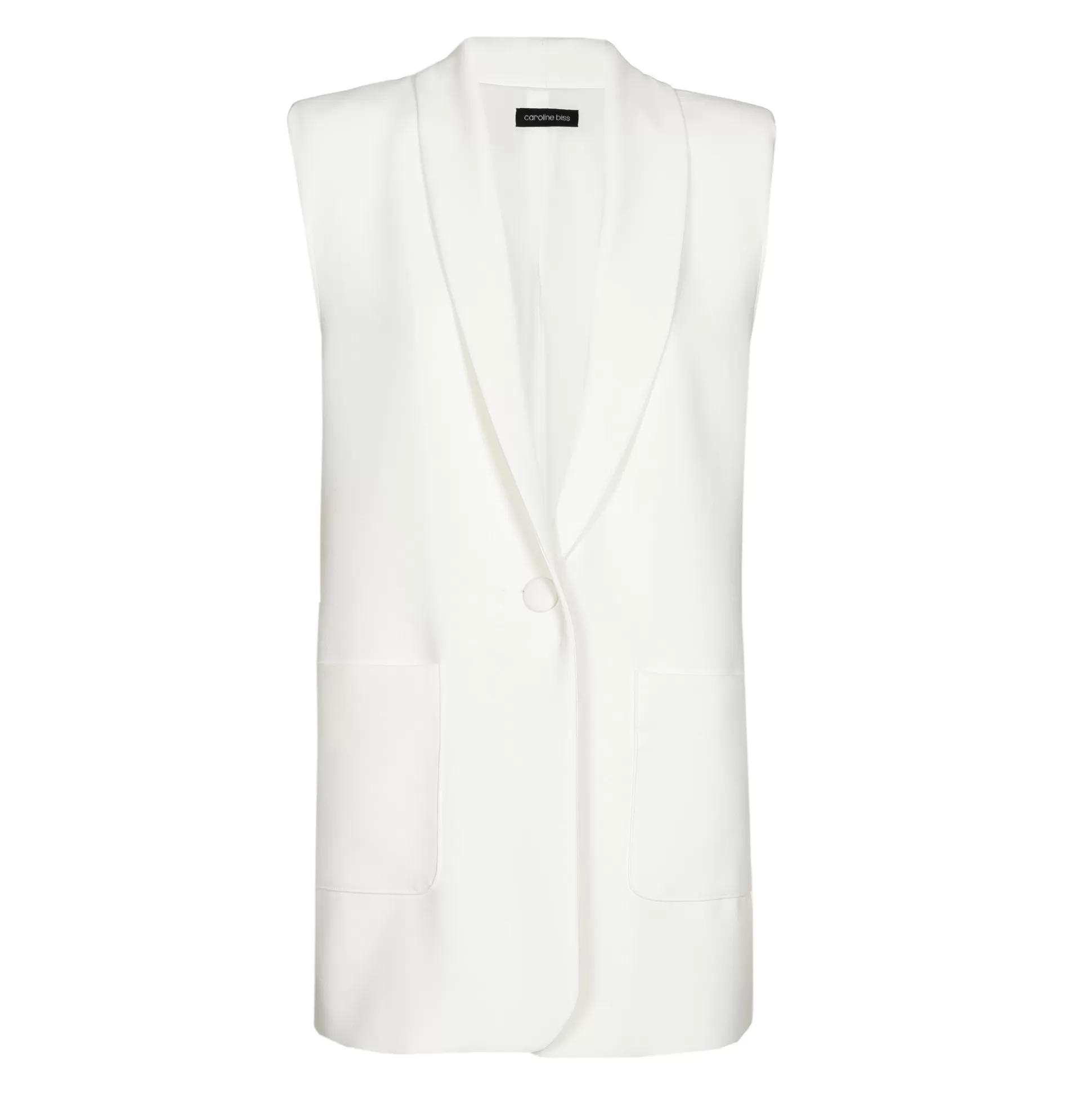 Caroline Biss 1830-91 / Blazer Sans Manches Coupe Droite Effet Epaule*Femmes Gilets