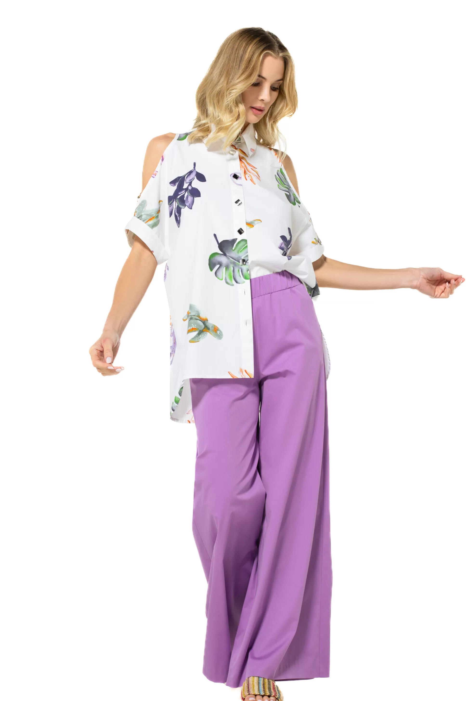 Caroline Biss 3574-40 / Pantalon Large Confortable, Taille Normale*Femmes Pantalon